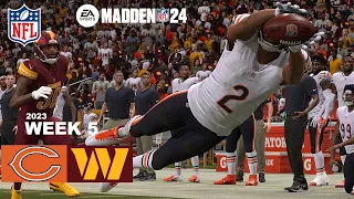 Madden 24 Bears vs Commanders (53-Man Updated Rosters) Week 5 Full Simulation 2023 PS5 4K Game Play
