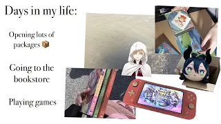 🌱🐠 Vlog: opening lots of packages, going to the bookstore, playing games