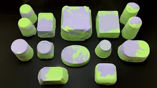 CRUNCHY ASMR 💚 CRUSHING GREEN & BLUE/PURPLE BAKING SODA REFORMS + FASTER VERSION 💙💜