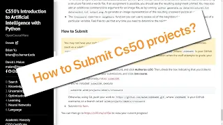 How to submit Cs50 projects 2021 | Windows | Cs50x | cs50ai | cs50web