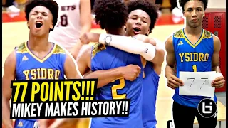Mikey Williams Scores 77 POINTS!!! BREAKS CALIFORNIA RECORD & Makes HISTORY!! Youngest PLAYER EVER!