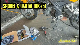 rantai dan sprocket trk 251 beli kat shopee