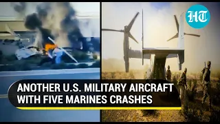 U.S. army's Osprey aircraft crashes in California desert; 5 marines feared dead