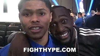 TERENCE CRAWFORD CRASHES SHAKUR STEVENSON INTERVIEW TO REMIND HIM "AREN'T WE SPARRING"