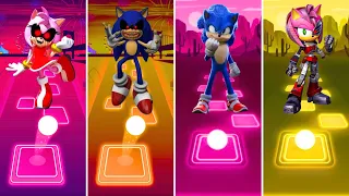 Amy EXE vs Sonic EXE vs Sonic vs Amy Rose | Tiles Hop EDM Rush