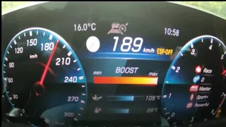 Mercedes A45 s AMG acceleration 0-260 Launch Control