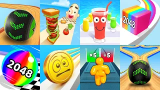 Going Balls Vs Sandwich Runner, Juice Run, Ball Run 2048 Infinity, Tall Man Run, Coin Rush