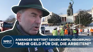 BAUERN-PROTEST IN DEUTSCHLAND: Hubert Aiwanger "Mehr Geld für die, die arbeiten!"