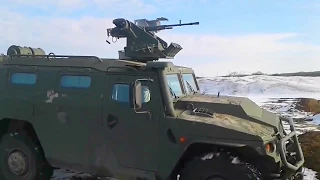 Russia MOD - Special Forces Tiger 4X4 Armoured Vehicle Remote Weapon Station Live Firing [720p]