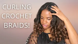 How to Curl Crochet Hair (No Hot Water!) | Straight Crochet Braids