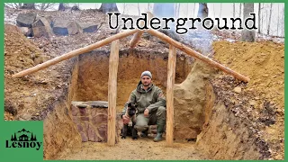 A dugout in the woods with your own hands. Stove made of clay and stone. Part 1