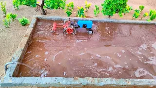 Diy tractor cage wheel ploughing | mini tractor | mini tractor video | diy tractor