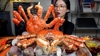 🦀3.5KG 수율 꽉~찬 대왕 킹크랩🦀GIANT KING CRAB🦀 帝王蟹 キンクレプ NO TALKING EATING SOUNDS