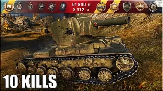 Твинк на КВ-2 тащит бой 10 фрагов, Колобанов 🌟🌟🌟 World of Tanks лучший бой на тт 6 уровня кв2 wot