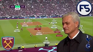 Mourinho's first game in change of Tottenham:  His 4-2-3-1 tactics v : West Ham v Tottenham analysis