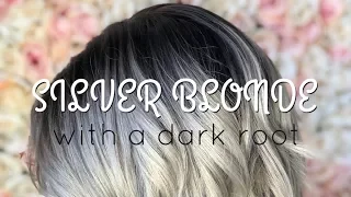 HOW TO DO A PAINT BETWEEN | SILVER BLONDE WITH A DARK ROOT
