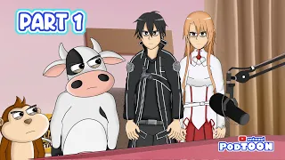 PODCAST KIRITO ASUNA PART 1 - Animasi Podtoon