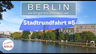 [4K] Berlin - City Tour #5 - St. Hedwig´s Cathedral to former border crossing Heinrich-Heine-Straße