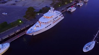 Yacht starting from parking lot