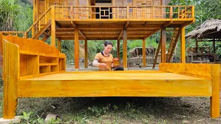 Homemade wood. From start to finish with dimensions. How to Build a Wooden Bed | Trieu Mai Huong