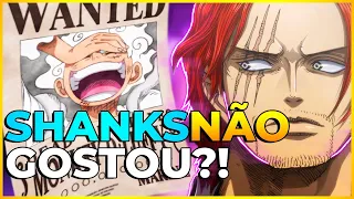 REAÇÃO DO SHANKS AO VER A RECOMPENSA DO LUFFY E O NOVO GEAR 5 | One Piece