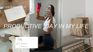 PRODUCTIVE DAY IN MY LIFE | early morning routine, how i organize my life, + home decor haul