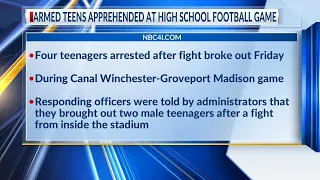 How three armed teens were apprehended at a central Ohio high school football game