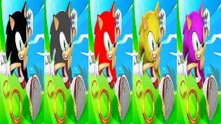 Sonic Dash Android Gameplay - SHADOW VS SILVER VS AMY VS CREAM VS BLAZE