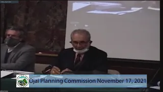 November 17, 2021 Ojai Planning Commission Meeting