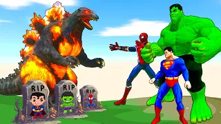 Rescue SUPERHEROES HULK Family & SPIDERMAN, SUPERMAN : SMART GODZILLA X KONG: THE NEW EMPIRE