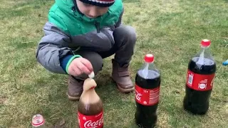 Coca-Cola and Mentos!Кока-кола и Ментос!