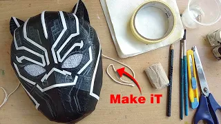 How to Make BLACK PANTHER Mask | Mask Making | DIY