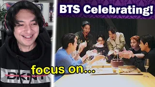 When BTS celebrated their 2021 AMA's Awards - BTS Vlive Reaction