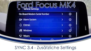 #116 SYNC 3.4 - Zusätzliche Einstellungsparameter im Display