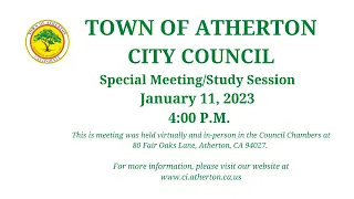 City Council Special Meeting/Study Session - January 11, 2023