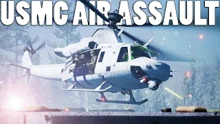 LEADING A USMC AIR ASSAULT INTO THE WINTER ISLAND - Squad 100 Player Warfare Gameplay