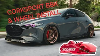 CorkSport Big Brake Kit and Wheel Install On My 4th Gen Mazda 3 Hatchback