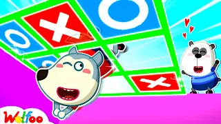 The TIC TAC TOE Drop Challenge with Wolfoo! - Fun Playtime for Kids 🤩 Wolfoo Kids Cartoon