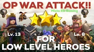 BEST LOW LEVEL HEROES 3 Star Attack Strategy 2018!! TH9 & TH10 GOBOLALOON for low level heroes! OP!!