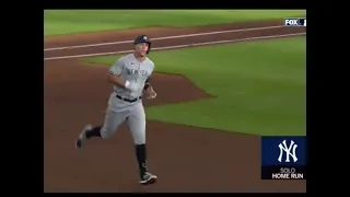 Aaron judge his a bomb and then did the altuve cheating meme at 3rd