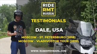 Dale from USA traveled with us Moscow - St.Petersburg (2018) and Moscow - Vladivostok Tour (2019)