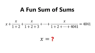 How to solve a clever sum of sums problem