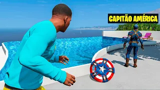 PEGUEI O ESCUDO DO CAPITÃO AMÉRICA NO GTA 5!!!