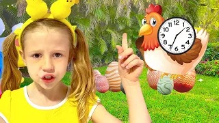 Nastya aprende de onde vêm os ovos na Páscoa, vídeo educacional para crianças