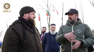 Рамзан Кадыров проверил положение дел на строительной площадке . Ахмат сила Аллаху Акбар