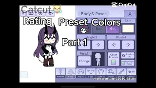 Rating preset colors on my oc - Gacha life - sorry I didn’t post for so long :C