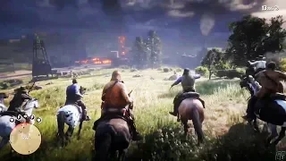 Red Dead Redemption 2 - Gang and Indians vs US Army Epic Battle