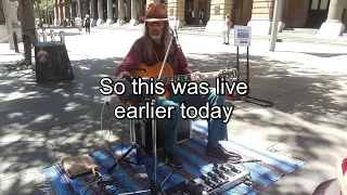 Christmas Eve busking in Sydney - Martin Place