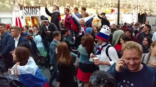 06 14 18 World Cup Fan Craziness on Nikolskaya Street - Part 2