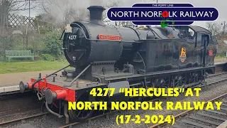 4277 "Hercules" at North Norfolk Railway (17-2-2024) (13,000 Subscribers Special)